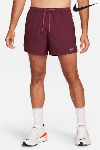 Nike Burgundy Red Dri-FIT Stride 5inch Brief Running Summer Shorts (331288) | £45