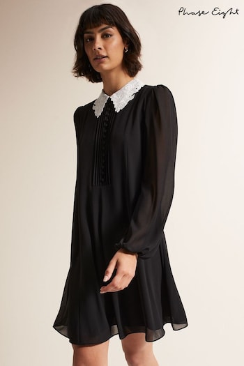 Phase Eight Black Trudie Swing Mini Dress (331338) | £119