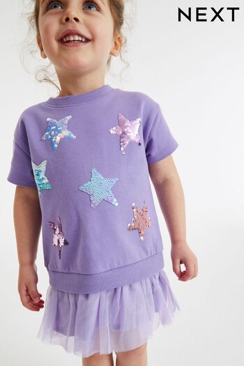 Purple Sequin Party Dress (9mths-7yrs) (331542) | £12 - £14
