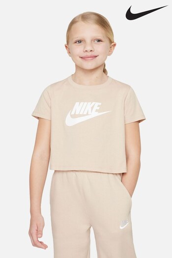 Nike Beige Futura Cropped T-Shirt (331554) | £20