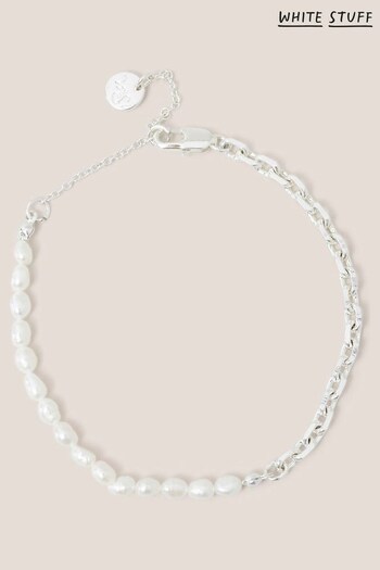 White Stuff Silver Tone Pearl Bracelet (331658) | £22.50