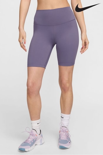 Nike Purple Dri-FIT One High Waisted 8 Cycling Shorts byggda (331793) | £33