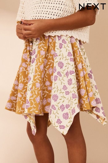 Ochre Yellow Floral Print Skirt (3-16yrs) (331850) | £10 - £15