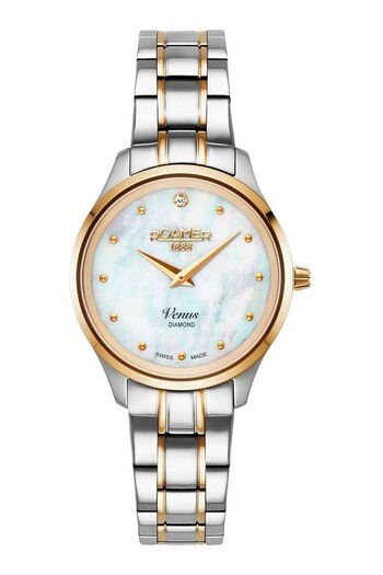 Roamer Ladies Gold Tone Venus Diamond Watch (332015) | £289