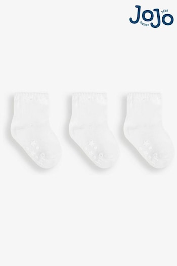 JoJo Maman Bébé White 3-Pack Princess Socks (332090) | £11.50