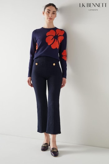 LK Bennett  Alexa Cotton Italian Tweed CHEN Trousers (332469) | £229