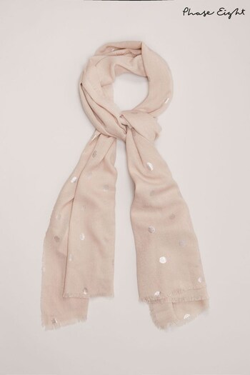 Phase Eight Natural Foil Spot Scarf (332473) | £39