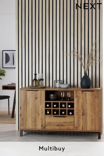 Dark Bronx Oak Effect Wine Storage Sideboard (332873) | £425