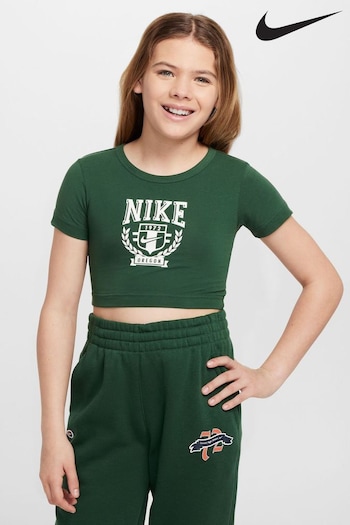 Nike navy Green Trend Cropped T-Shirt (332886) | £25