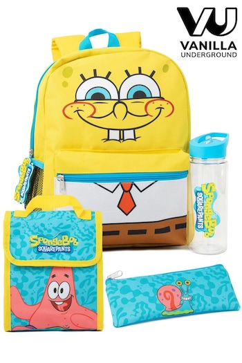Vanilla Underground Yellow SpongeBob SquarePants Unisex Kids 4 Piece Backpack Set (332943) | £33