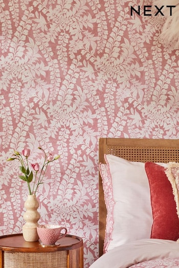 Raspberry Roaming Leaf Wallpaper Wallpaper (333128) | £34
