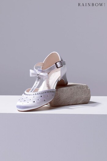 Rainbow Club White Kids Lemonade Satin Bridesmaid Shoes unveils (333666) | £45