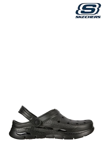 Skechers Niemowl Black Arch Fit Foamies Valiant Sandals (333908) | £44