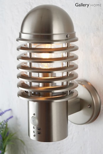 Gallery Home Silver Archy PIR Outdoor Wall Light (333960) | £84