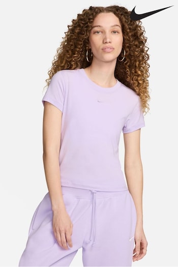 Nike Purple Chill Knit Mod Crop T-Shirt (333971) | £33