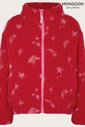 Monsoon Red Star Print Teddy Fleece (334311) | £38 - £42