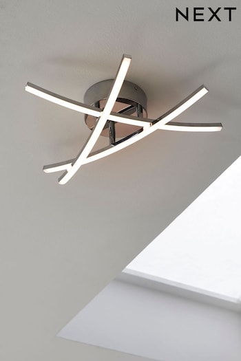 Chrome Amari LED Flush Ceiling Light (334508) | £65