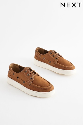 Tan Brown Lace Up Boat Shoes future (334595) | £28 - £35