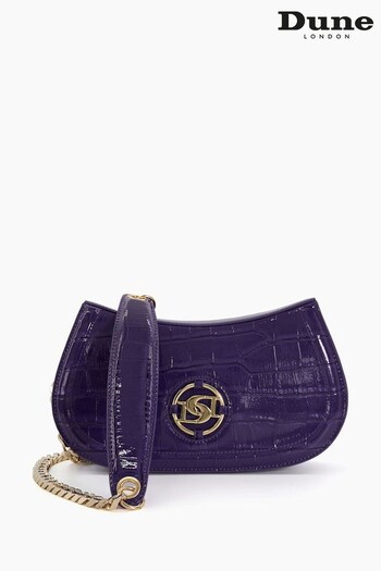 Dune London Purple Dacre Small Branded Curved Bag (334761) | £75