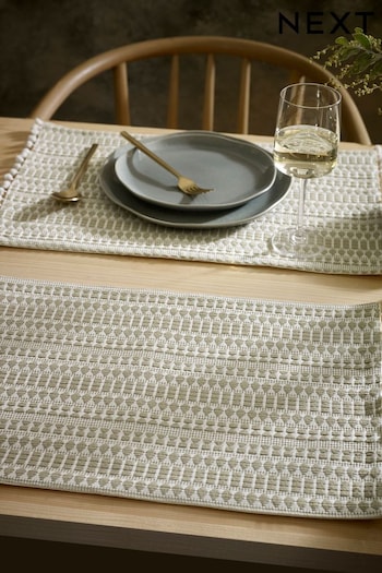 Set of 2 Green Geo Fabric Placemats (334782) | £12