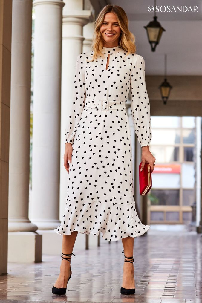 Buy Women s Spots High Neck Dresses Online Next UK