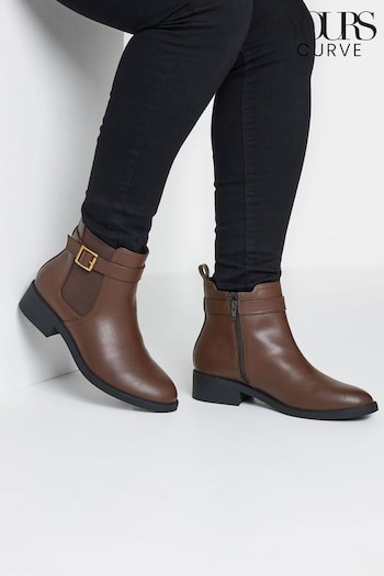 Yours Curve Brown Extra Wide Fit Extra-Wide Fit Formal Elite Boots (334985) | £39