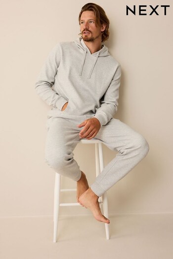 Grey Textured Hooded Pyjama Set (335094) | £42