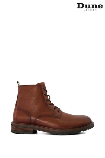 Dune London Natural Cheshires Plain Toe Cleated Sole Boots (335120) | £140