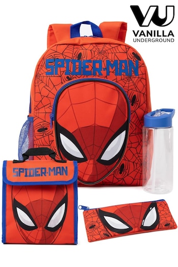 Vanilla Underground Red Spiderman Licensing 4 Piece Backpack Set (335423) | £31
