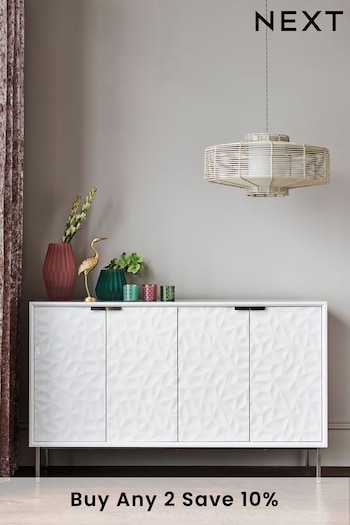 White Mode Textured Large Sideboard (335433) | £525
