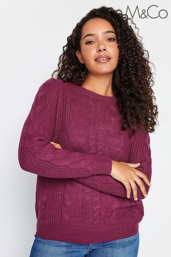 M&Co Pink Cable Jumper (335434) | £29