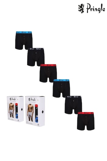 Pringle Black Button Fly Boxers Multi Pack (335728) | £49