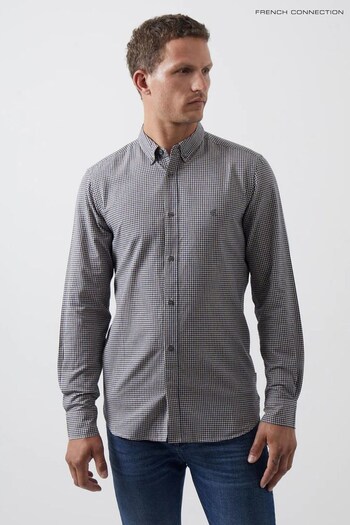 French Connection Natural Gingham Long Sleeve Shirt (335926) | £30