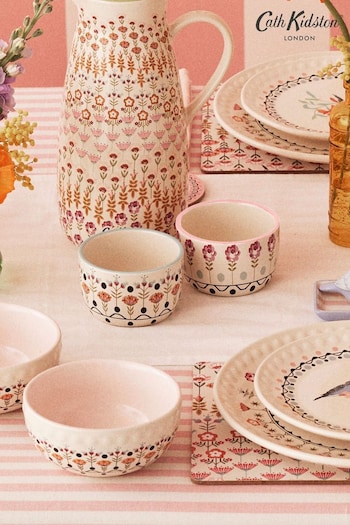 Cath Kidston Set of 4 Cream Painted Table Ceramic Ramekins (336100) | £24