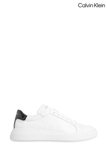 Calvin Klein Low Top Lace up White Trainers (336279) | £130