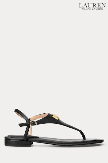 Lauren Ralph Lauren Ellington Leather Black Sandals (337062) | £95