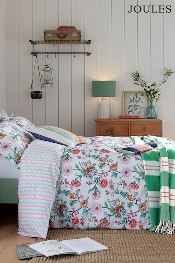 Joules White Indienne Floral Duvet Cover and Pillowcase Set (337138) | £55 - £95