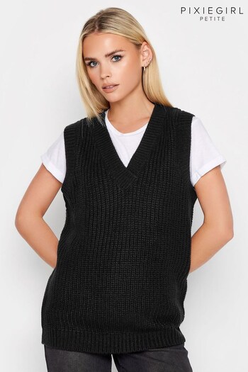 PixieGirl Petite Black Knitted Vest (337212) | £25