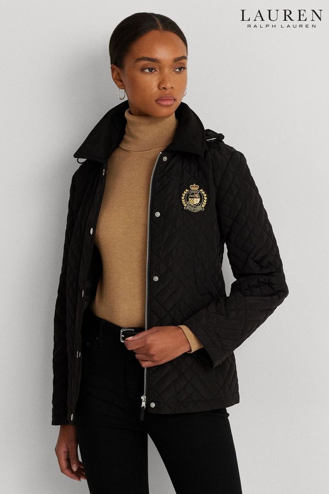 Ralph lauren discount women's black coat