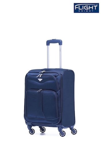 Flight Knight 55x40x20cm Ryanair Priority Soft Case Cabin Carry On Suitcase Hand Black Luggage (337231) | £55