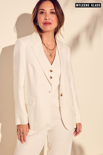 Myleene Klass Linen White Blazer (337248) | £75