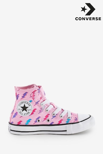 Converse Pink Junior Chuck Taylor Lightening Bolt 1V Trainers (337272) | £40