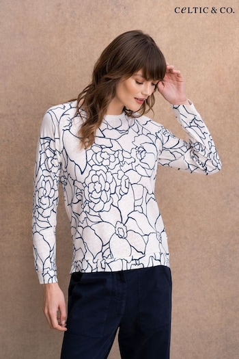 Celtic & Co. White Linen/Cotton Sweatshirt (337876) | £59