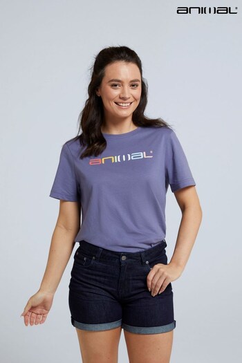 Animal Womens Purple Leena Organic Boxy T-Shirt (337912) | £20