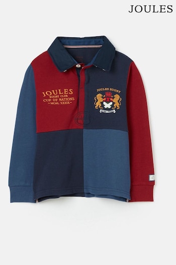 Joules Blue Union Rugby Shirt 2-12 Years (338001) | £29.95 - £35.95