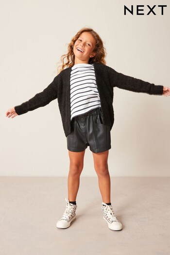 Black Long Cosy Cardigan (3-16yrs) (338087) | £20 - £25