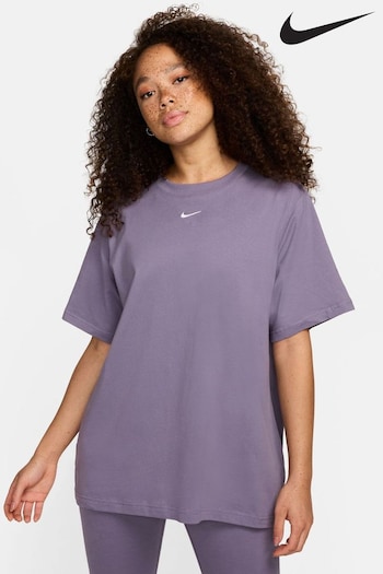 Nike Embroidered Dark Purple Sportswear T-Shirt (338272) | £33