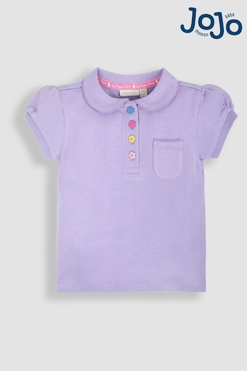 Jojo Maman Bébé Lilac Girls' Pretty Polo Shirt (338314) | £14