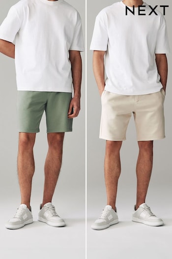 Stone/Khaki Soft Fabric Jersey Shorts (338653) | £32