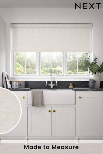Pearl White Fresca Made to Measure Blackout Roller Blind (338695) | £66